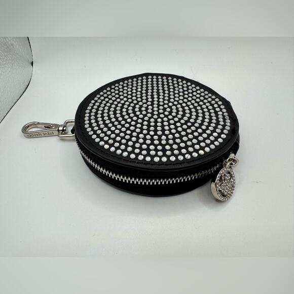 Steve Madden change purse / lot / Pink and Studded Black/ Interchangeable Strap - Picture 2 of 9